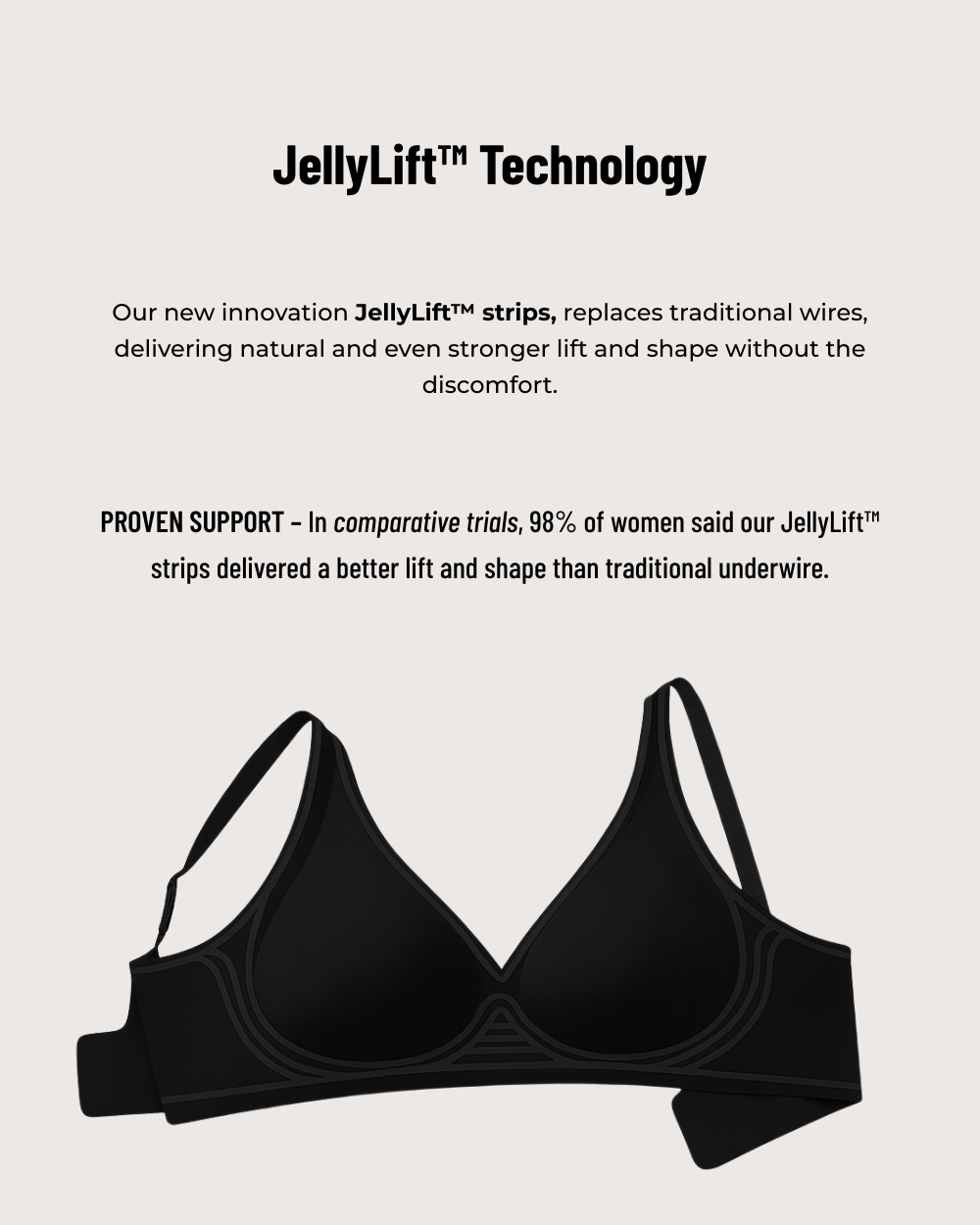 Alorin™ Scalloped Deep V Push-Up Seamless Wireless Jelly Bra