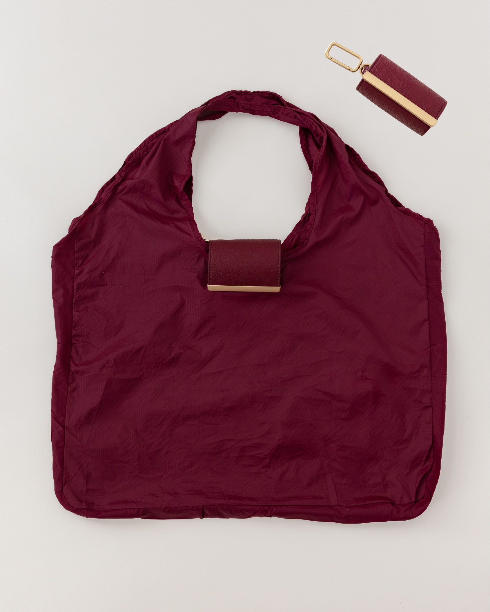 Aura - keychain tote - burgundy