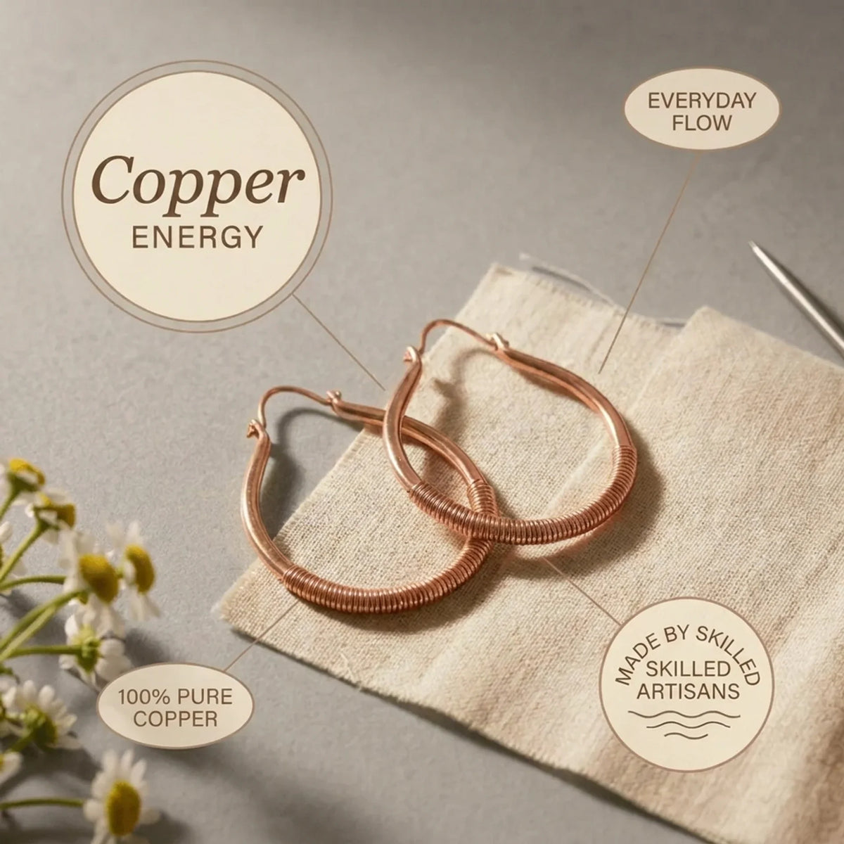 Alorin Filamet Copper Earrings