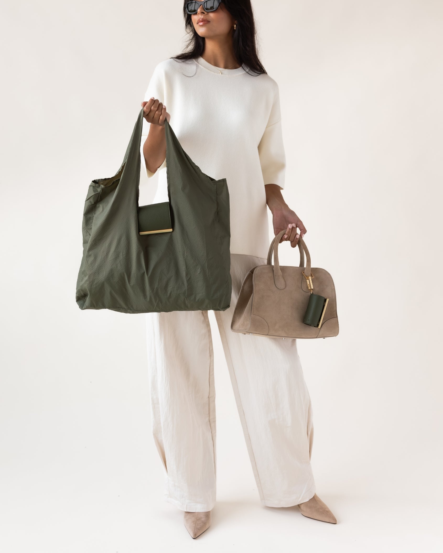 Aura - keychain tote - olive