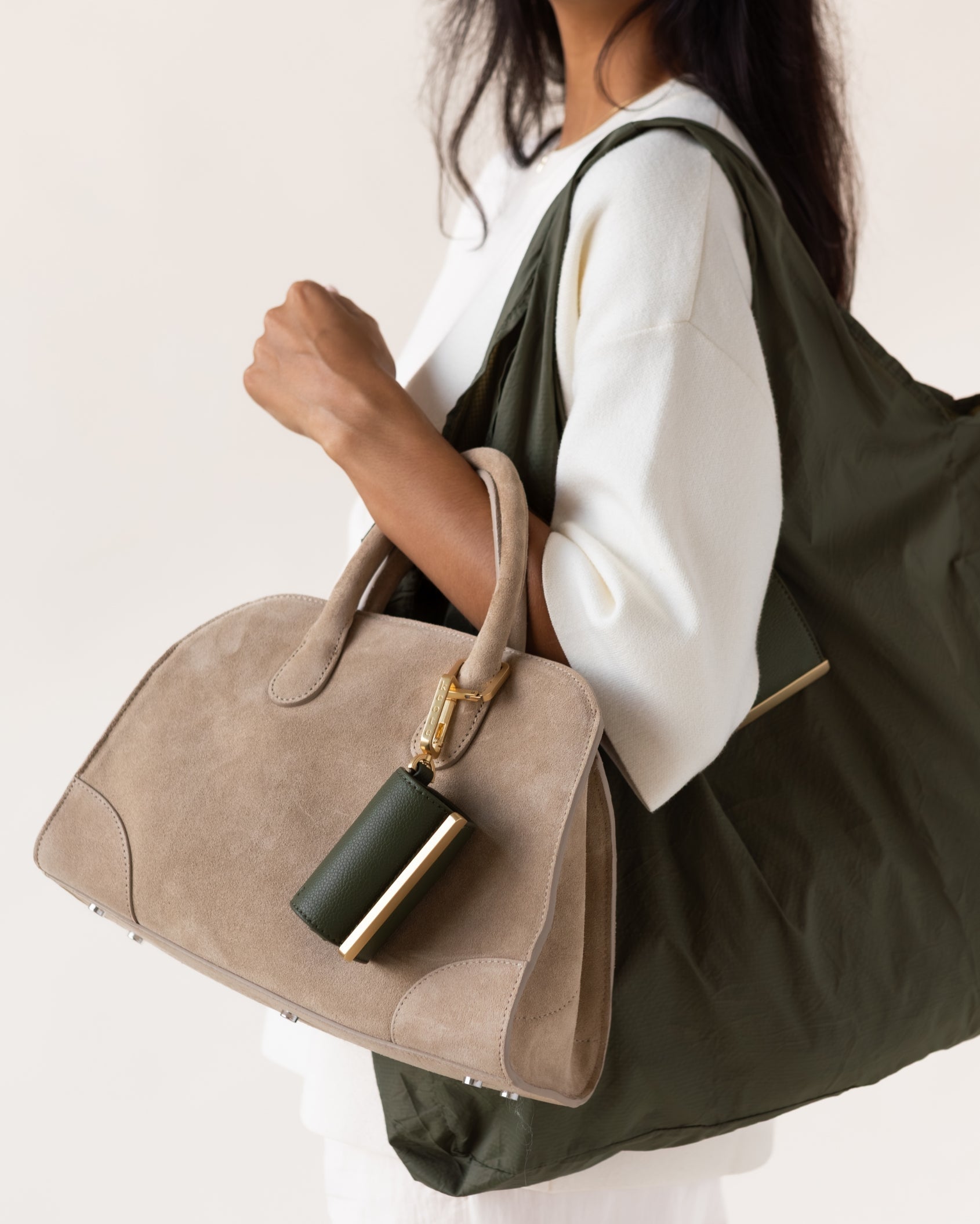Aura - keychain tote - olive