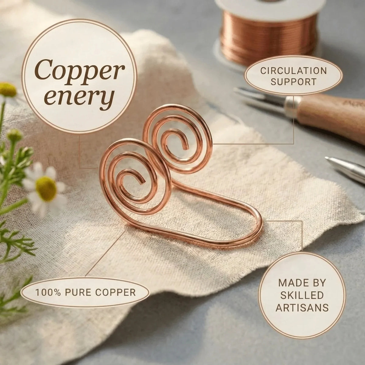Alorin Volute Copper Hand Spiral