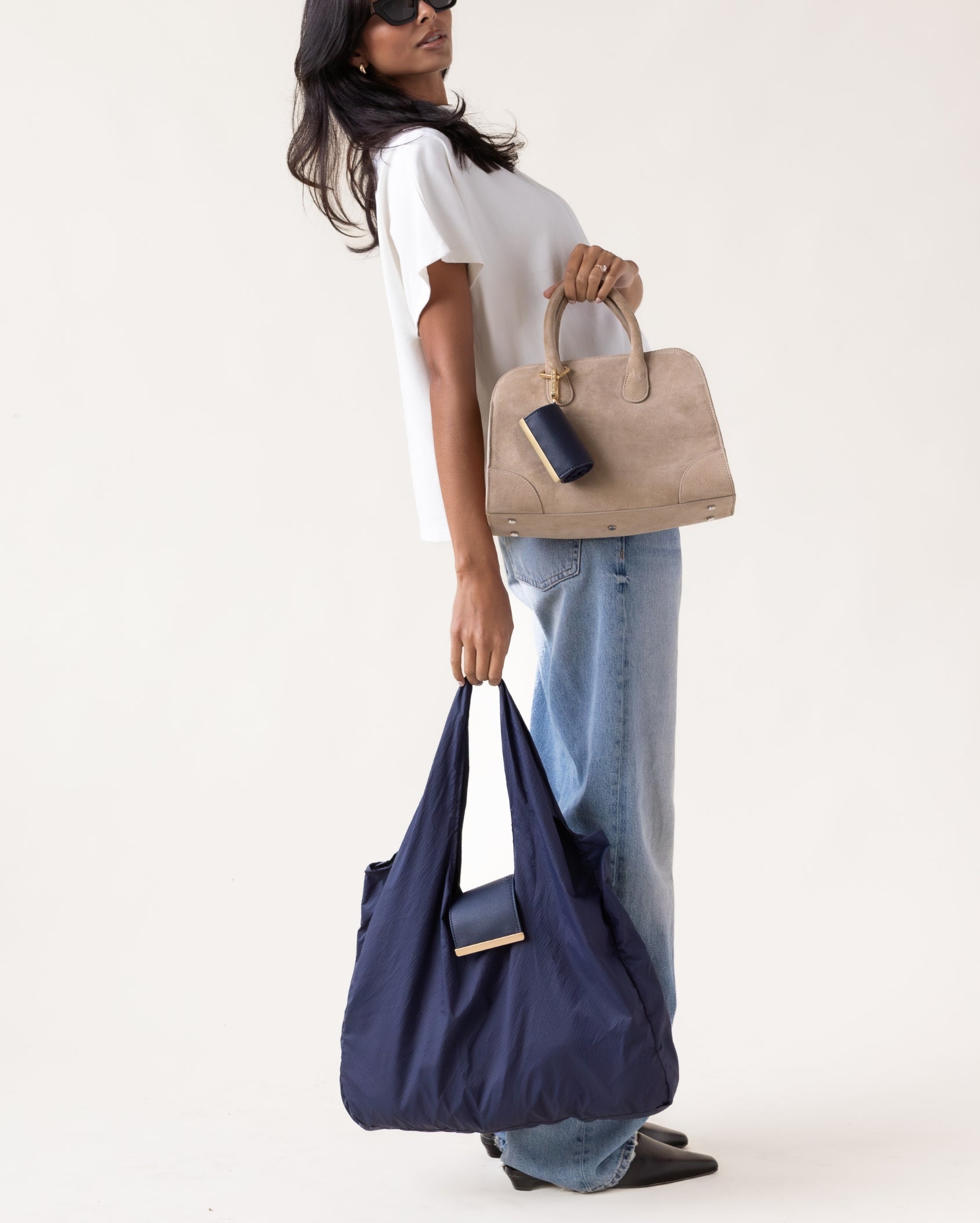Aura - keychain tote - navy