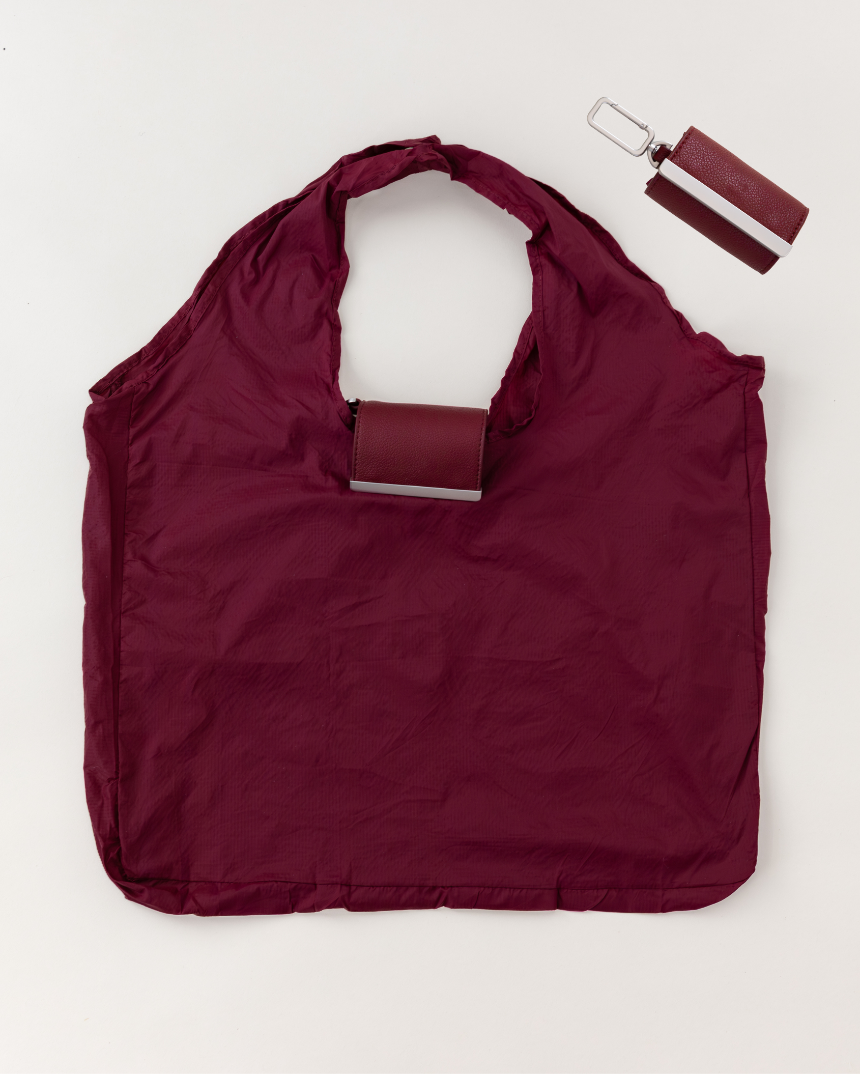 Aura - keychain tote - burgundy