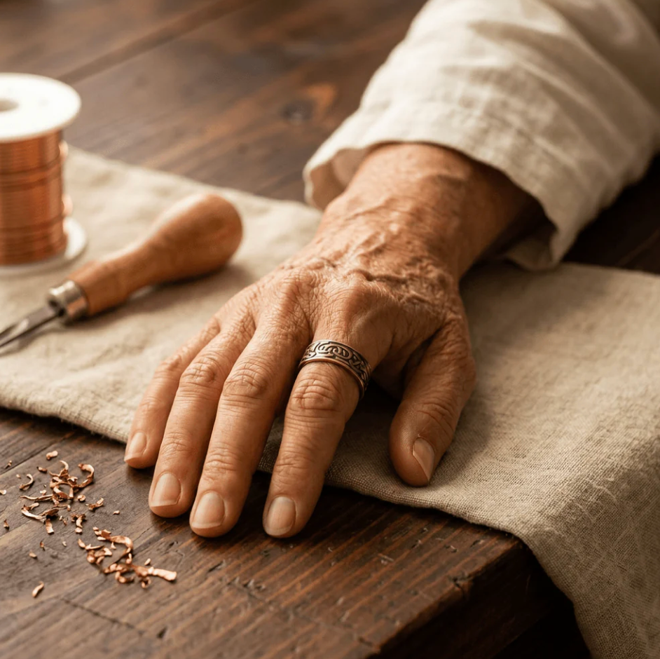 Alorin Glyph Copper Ring