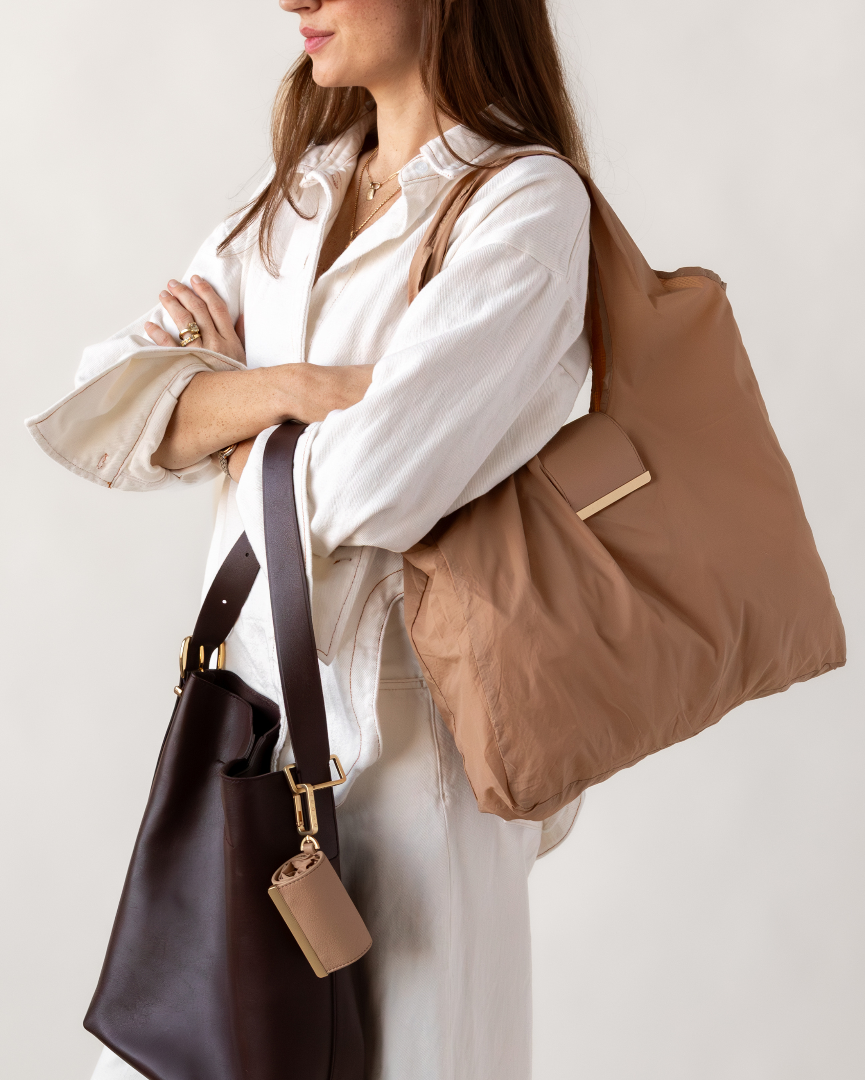 Aura - keychain tote - caramel