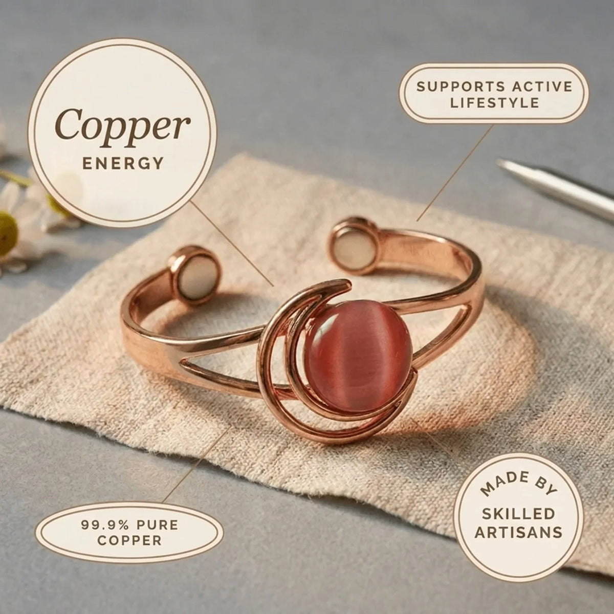 Alorin Hearth Pink Copper Bracelet