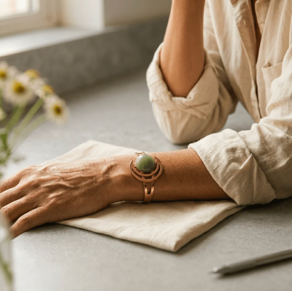 Alorin Lunara Green Copper Bracelet