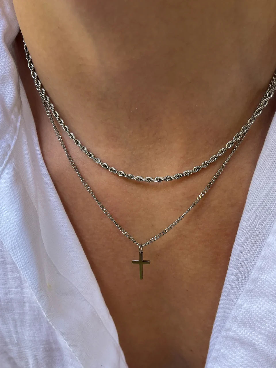 CROSS CHAIN | 18K Gold & Silver Colors