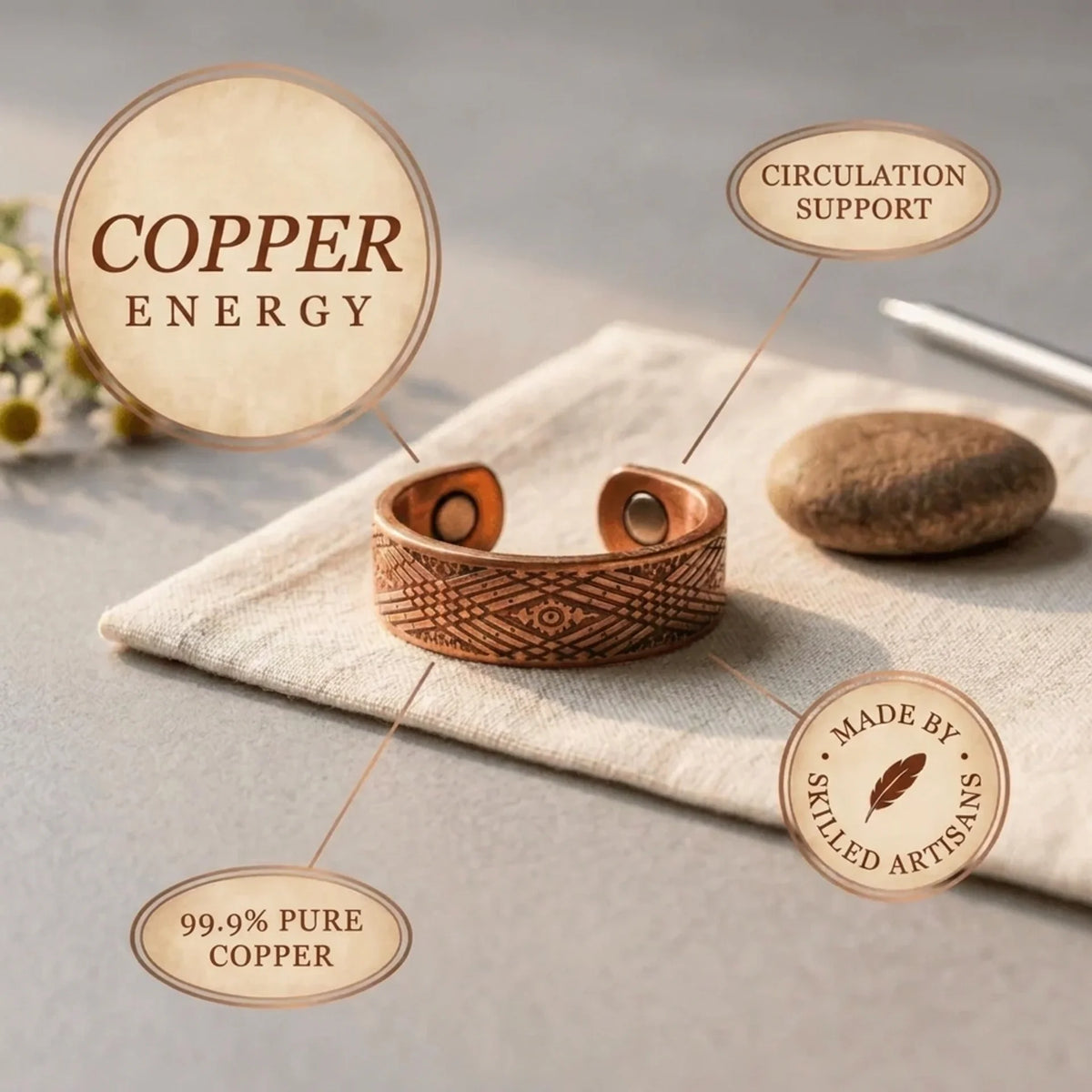 Alorin Sundial Copper Ring
