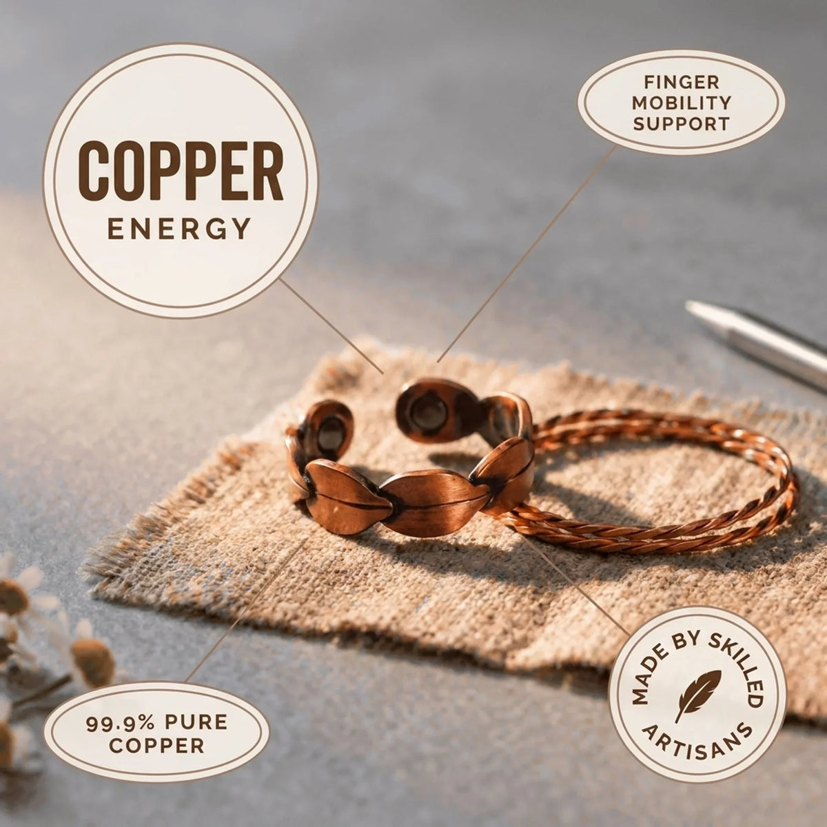 Alorin Laurus Copper Ring
