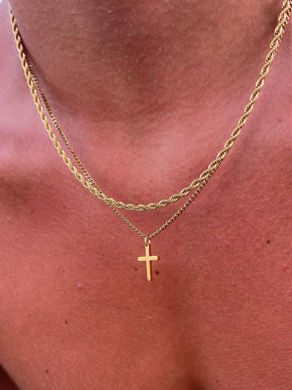 CROSS CHAIN | 18K Gold & Silver Colors