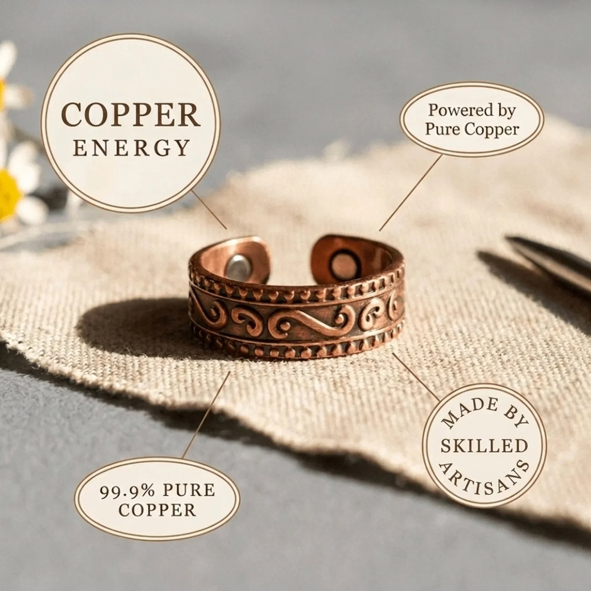 Alorin Tendril Copper Ring
