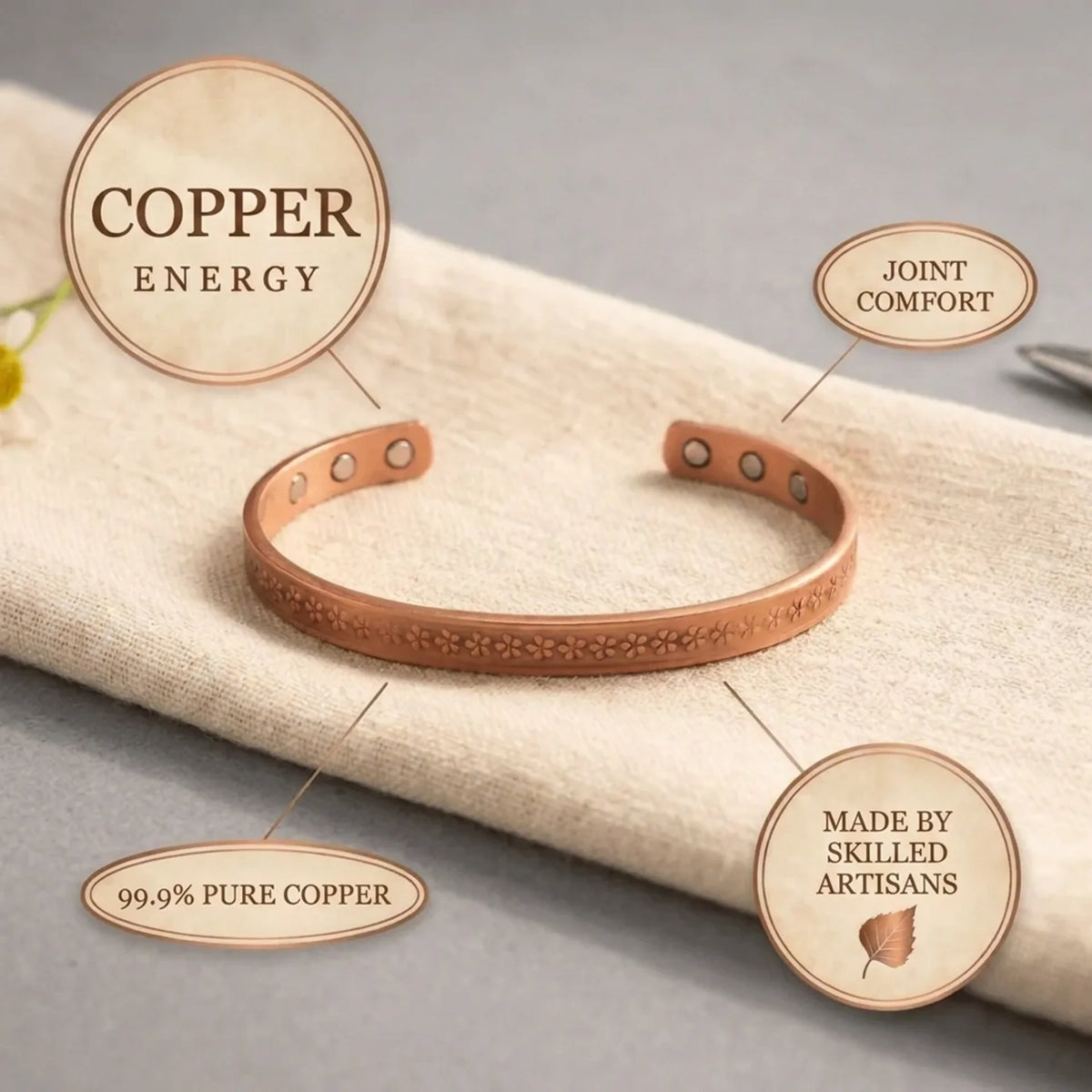 Alorin Daisy Copper Bracelet