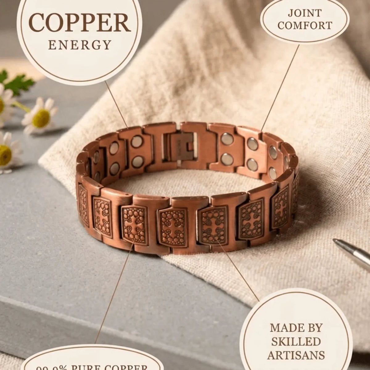 Alorin Affluence Men's Copper Bracelet