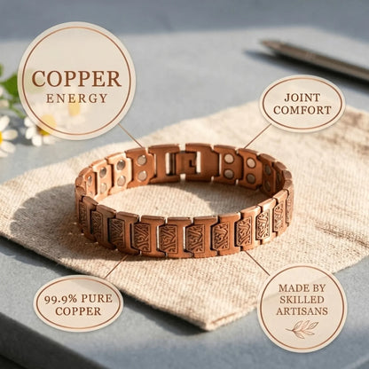 Alorin Cipher Men's Copper Bracelet