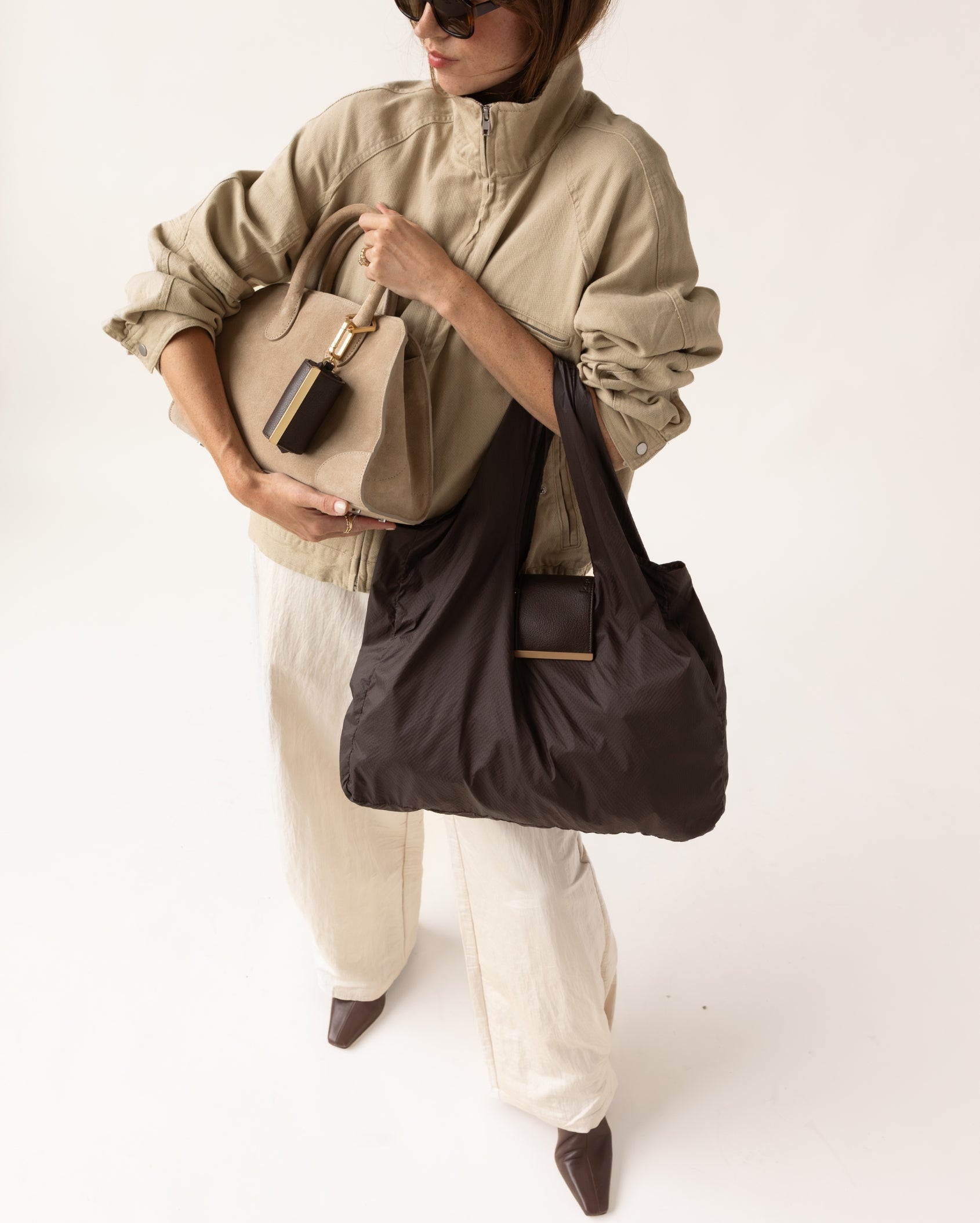 Aura - keychain tote - espresso