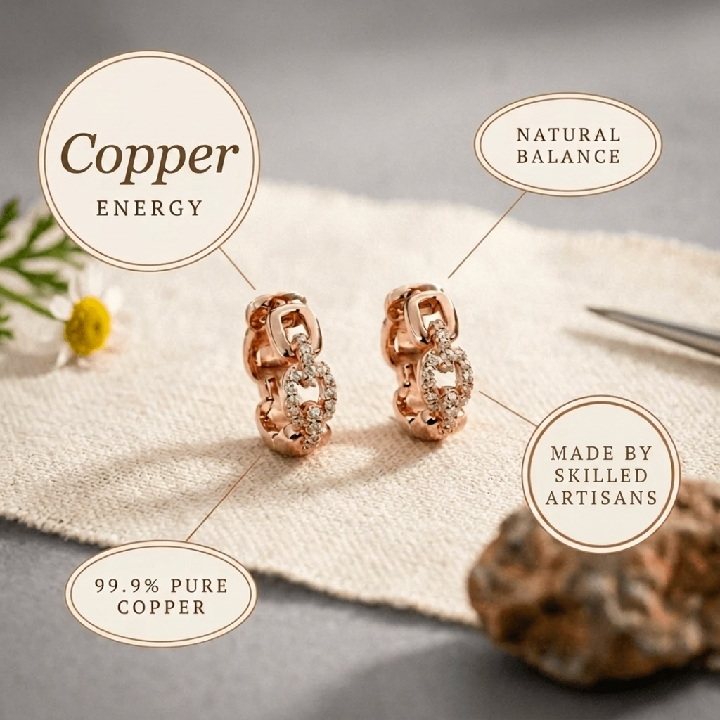 Alorin Celeste Crystal Copper Earrings
