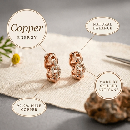 Alorin Celeste Crystal Copper Earrings