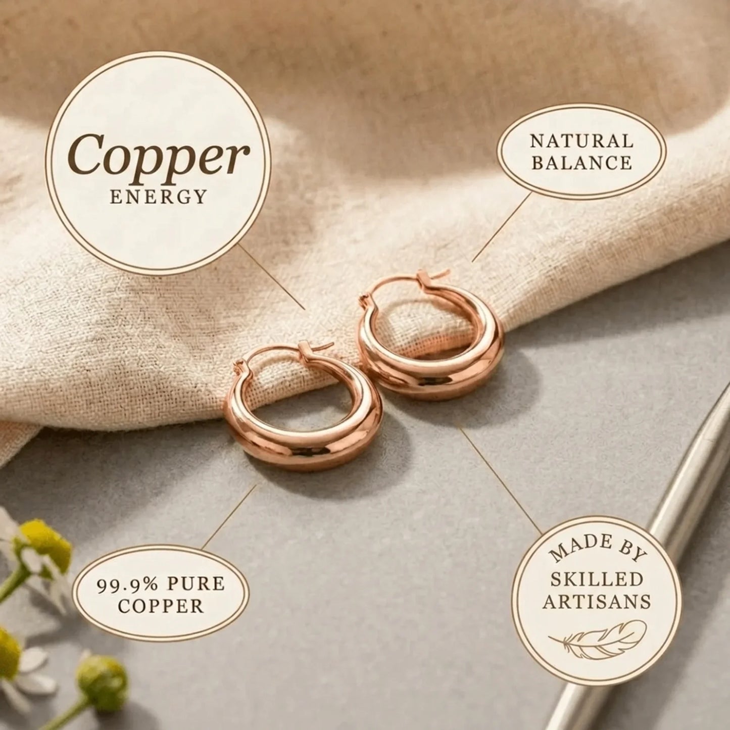 Alorin Aurora Copper Hoop Earrings