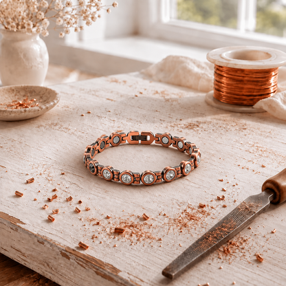 Roselle Copper Crystal Bracelet
