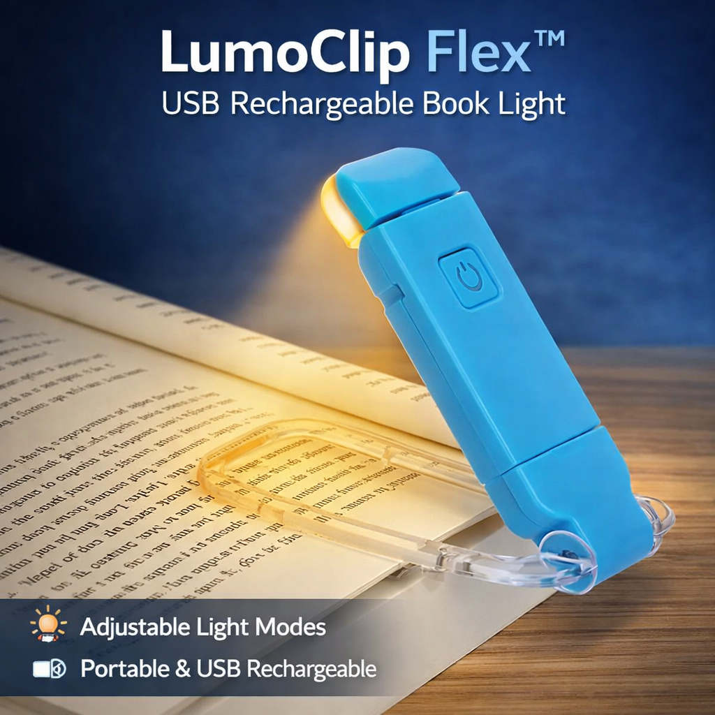 LumoClip Flex™ USB Rechargeable Book Light