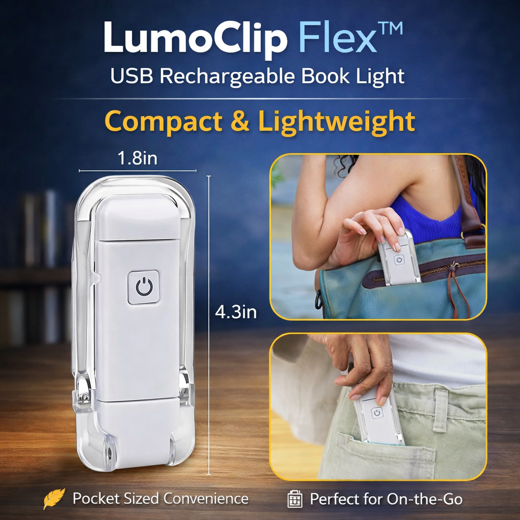 LumoClip Flex™ USB Rechargeable Book Light