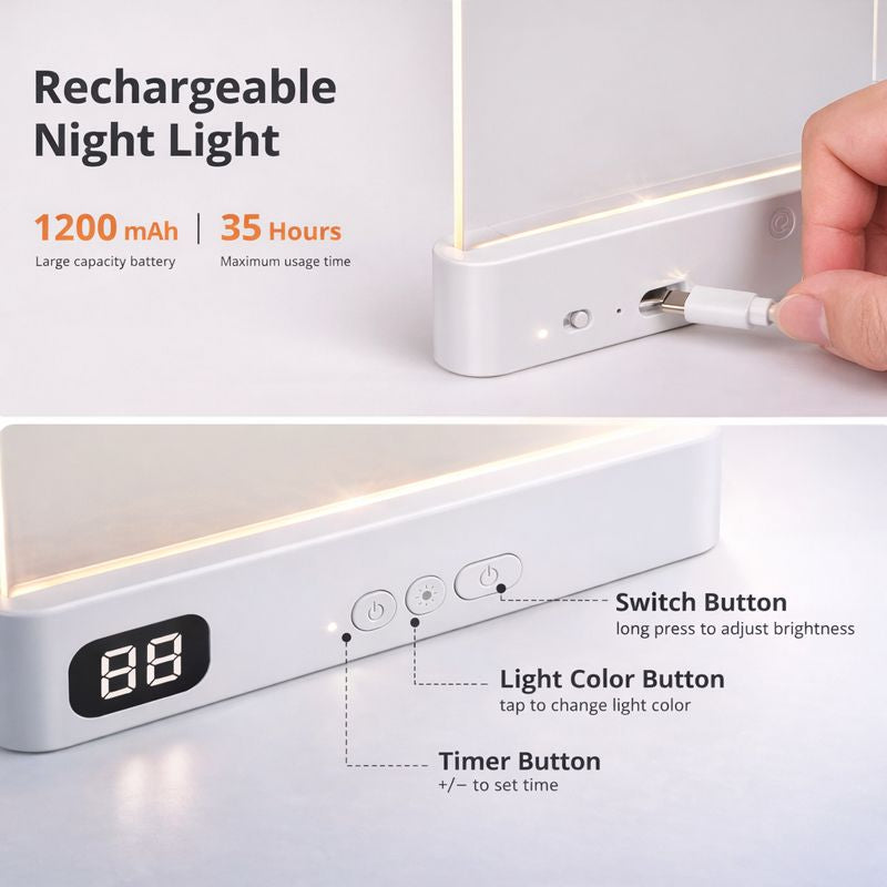 Night Reading Lamp with Soft, Eye-Comfort Light