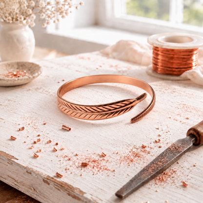 Alorin Copper Feather Bracelet