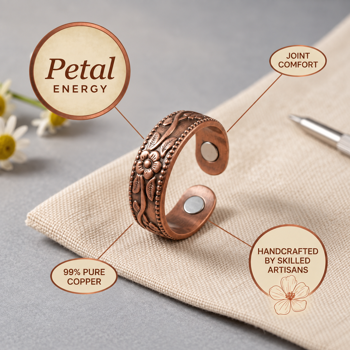 Alorin Petal Copper Ring