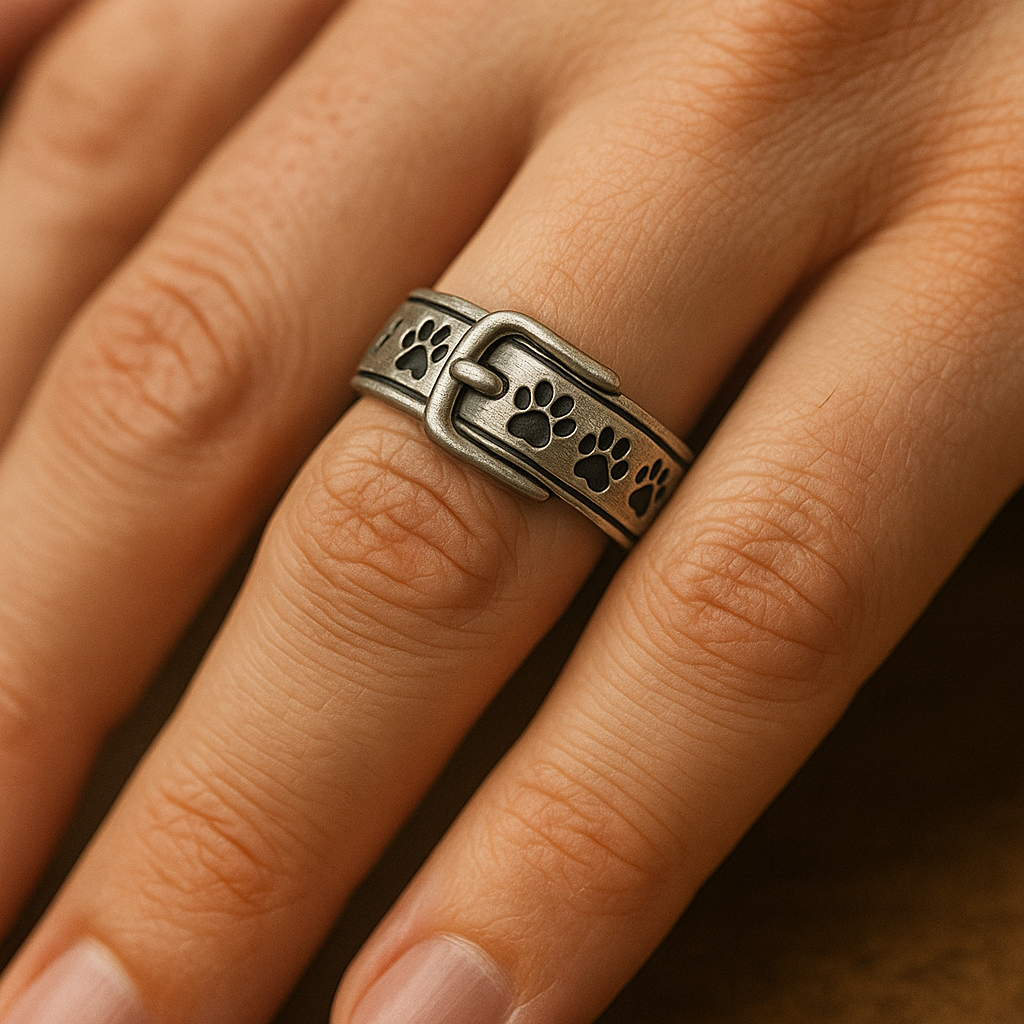 Sweet & Elegant Dog Collar–Inspired Ring