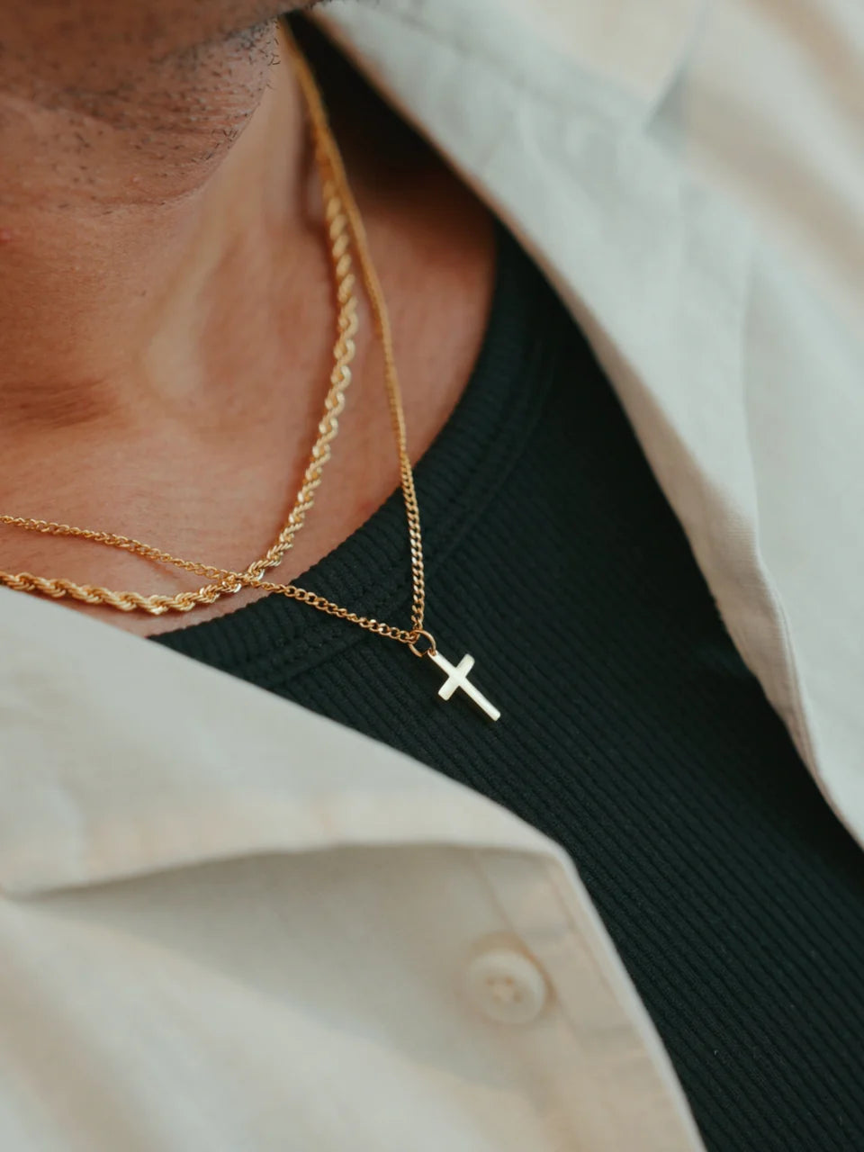 CROSS CHAIN | 18K Gold & Silver Colors