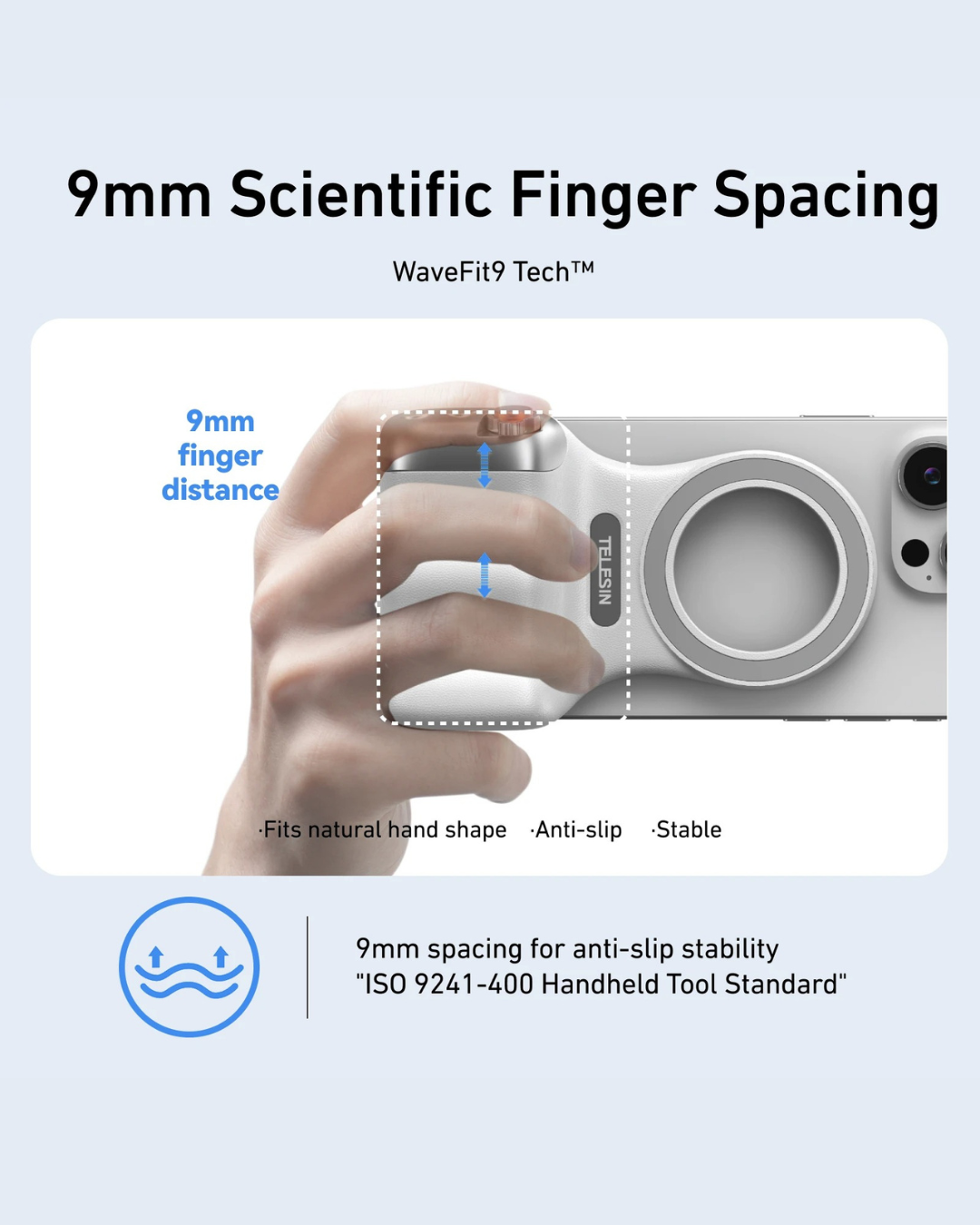 GripShot Pro – Magnetic Phone Camera Grip with Shutter & Magnetic Selfie Light 2.0 & Tripod