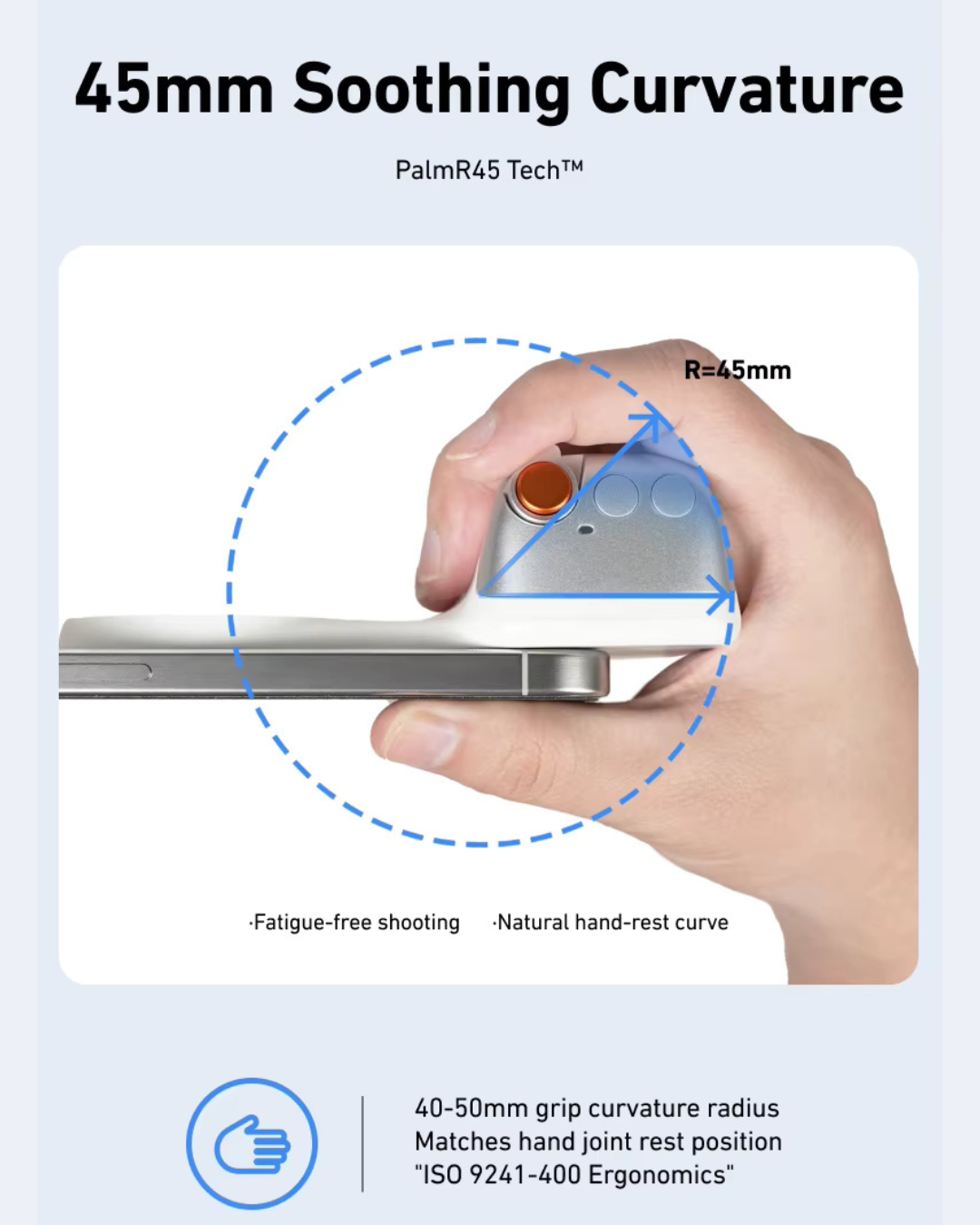 GripShot Pro – Magnetic Phone Camera Grip with Shutter & Magnetic Selfie Light 2.0 & Tripod