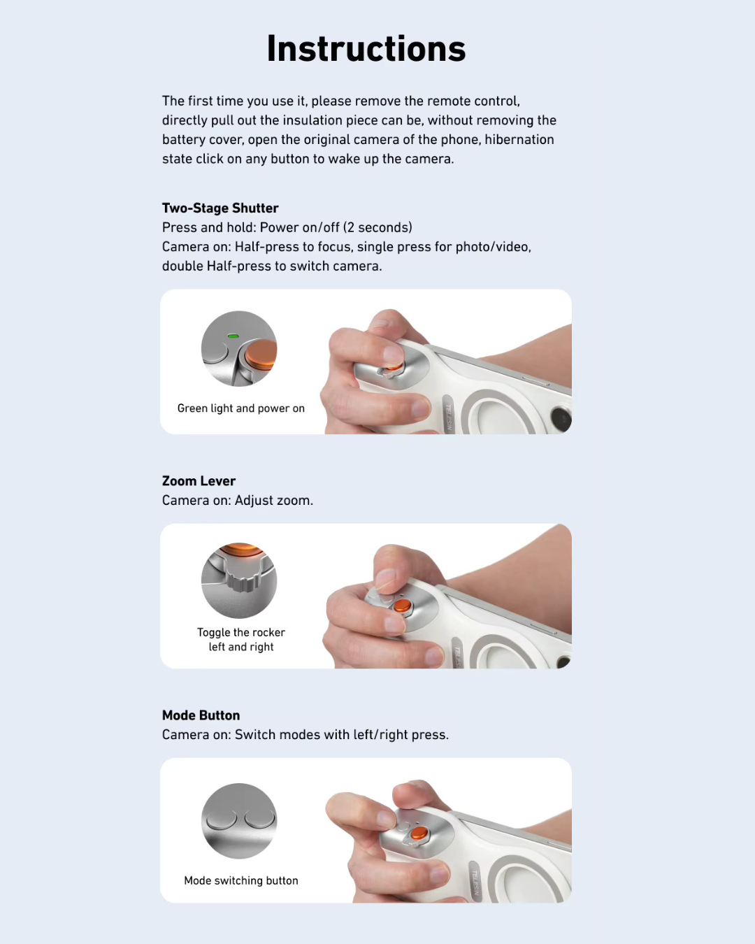 GripShot Pro – Magnetic Phone Camera Grip with Shutter & Magnetic Selfie Light 2.0 & Tripod