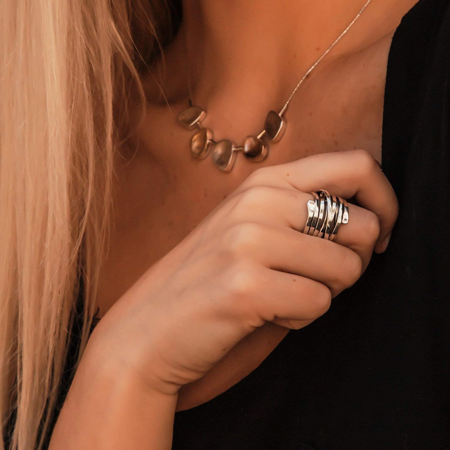 Bliss – Vintage Thick-Layer Silver Ring