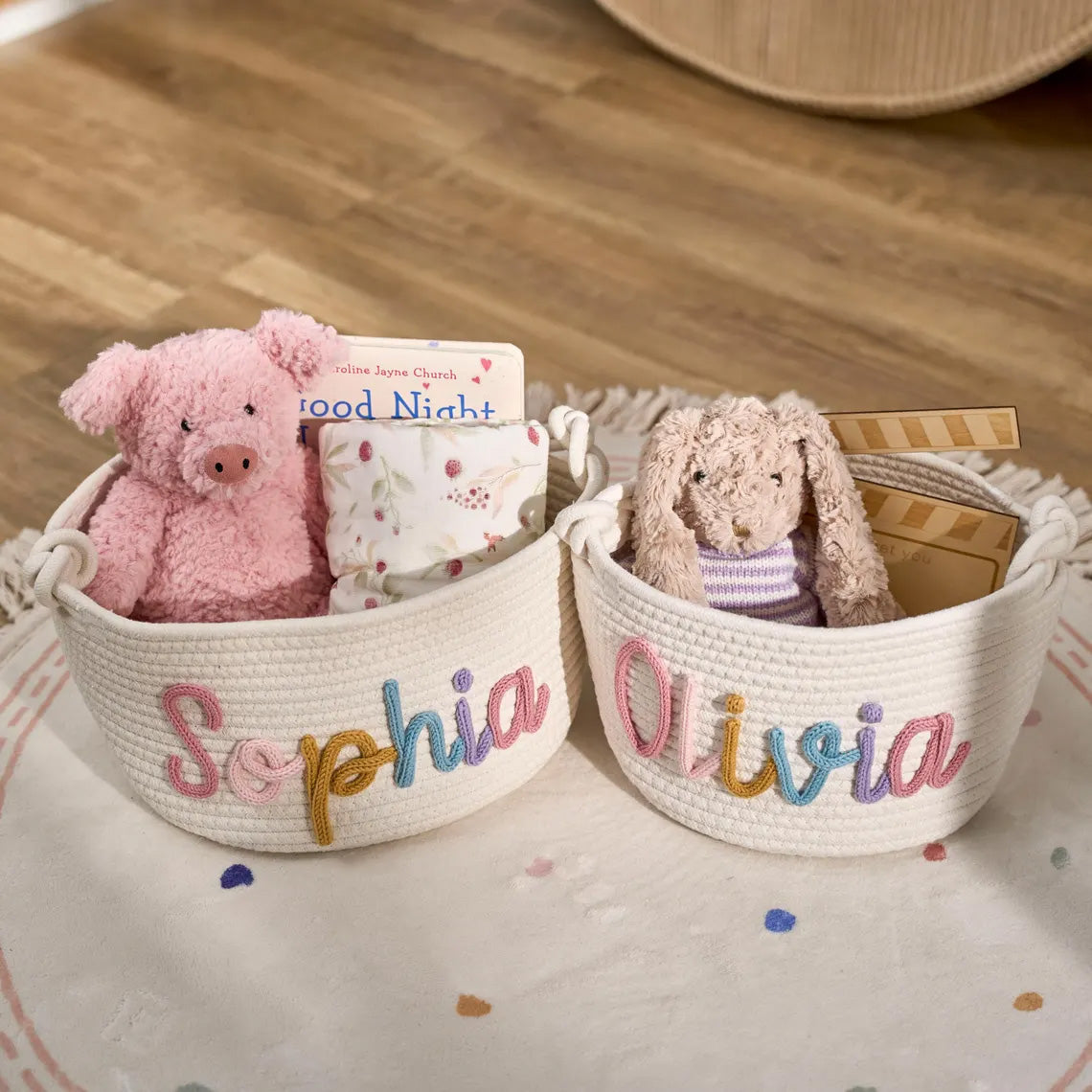 Alorin™ Multicolor Personalized Knitted Basket