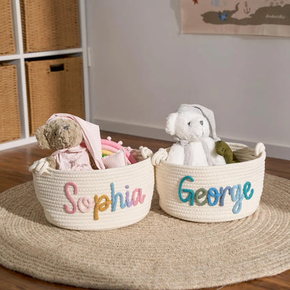 Alorin™ Multicolor Personalized Knitted Basket