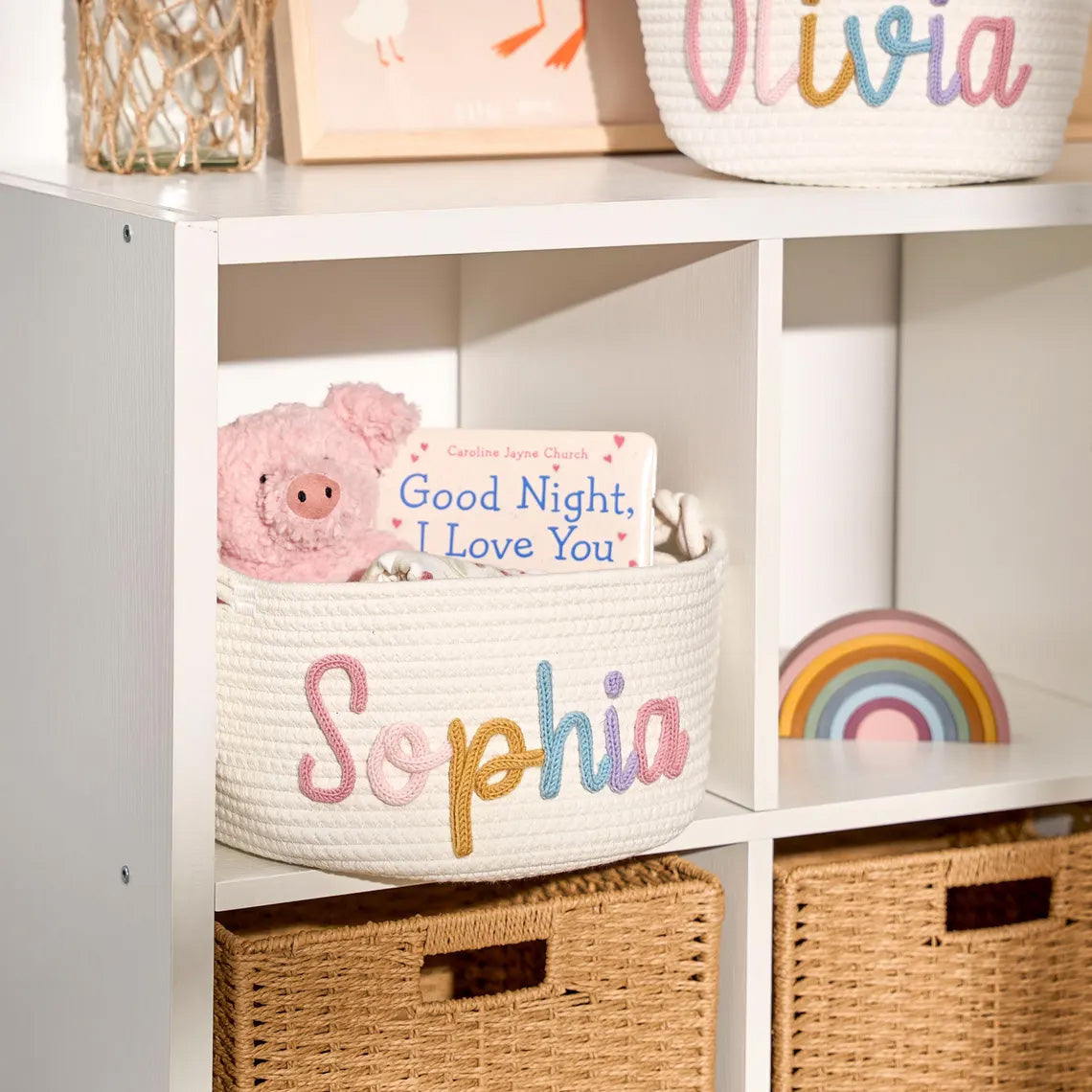 Alorin™ Multicolor Personalized Knitted Basket