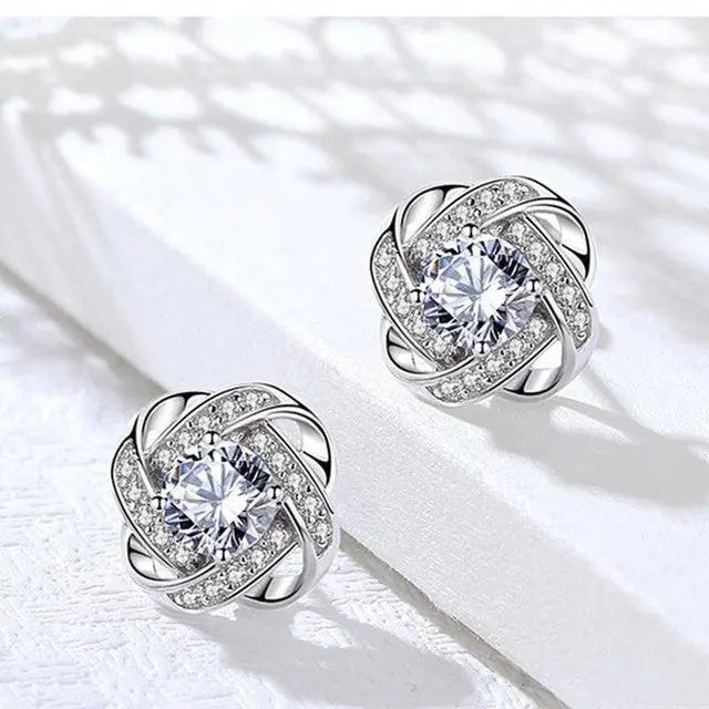 Aura™ | Golden floral crystal, refined elegance Earrings