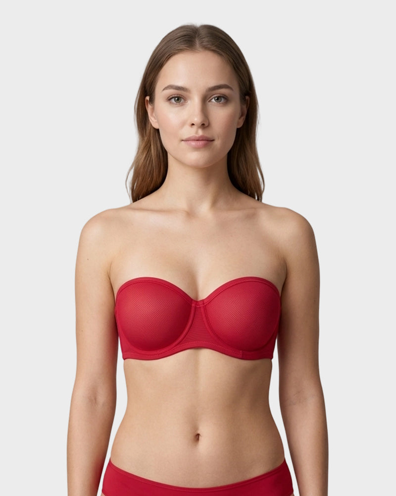 Alorin™ Strapless Mesh Underwire Balconette Bra