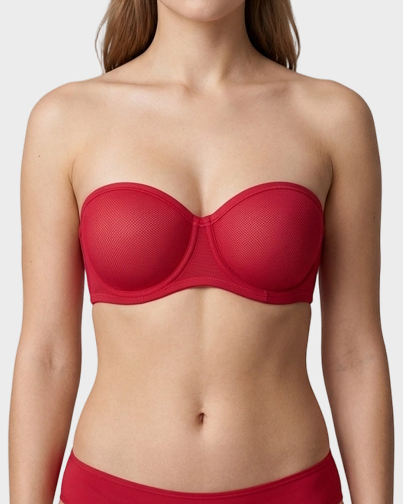 Alorin™ Strapless Mesh Underwire Balconette Bra