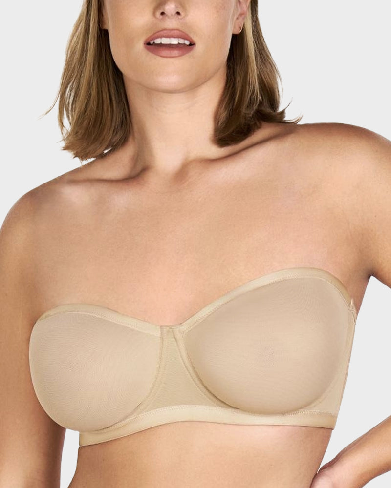 Alorin™ Strapless Mesh Underwire Balconette Bra