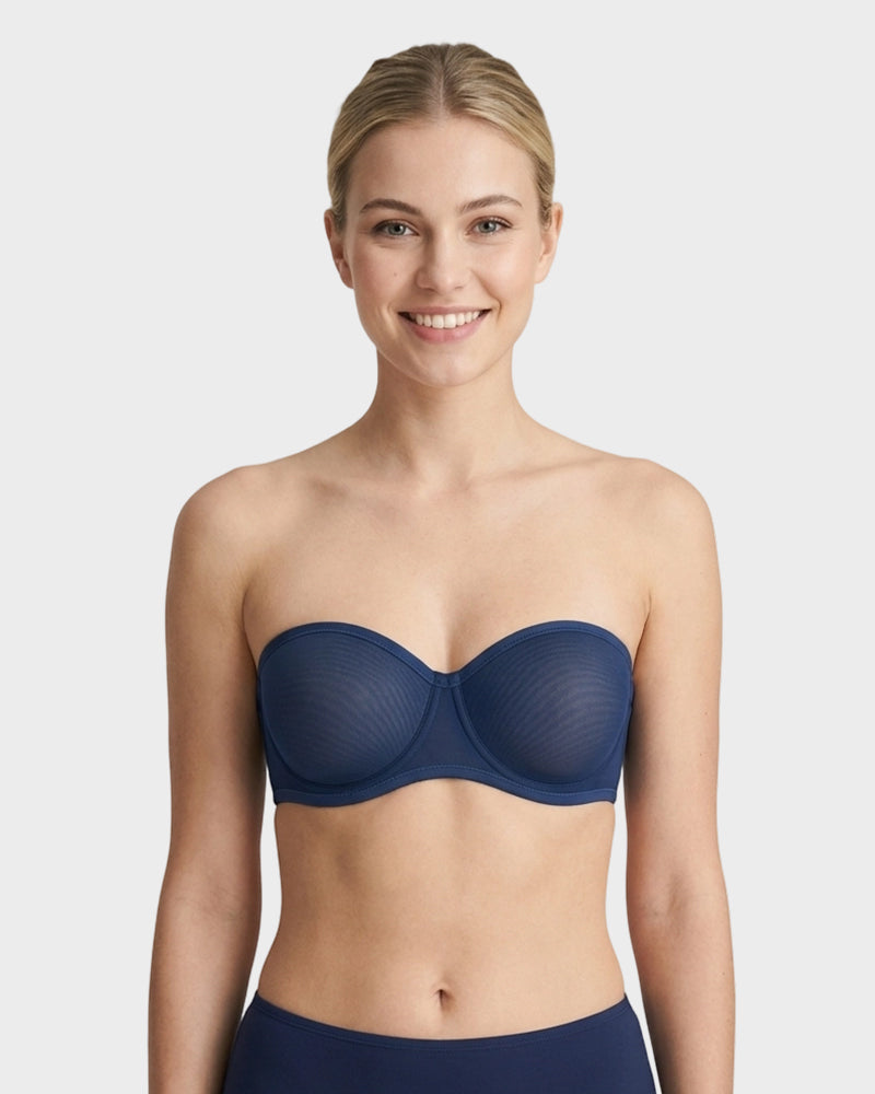 Alorin™ Strapless Mesh Underwire Balconette Bra