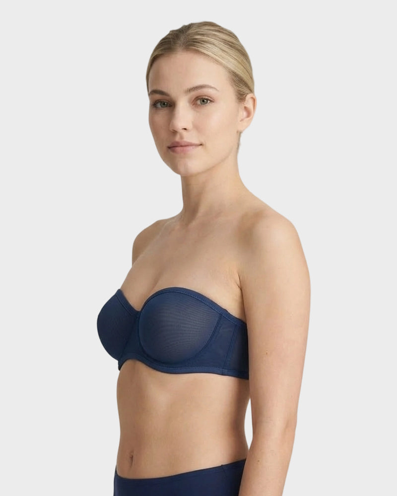 Alorin™ Strapless Mesh Underwire Balconette Bra