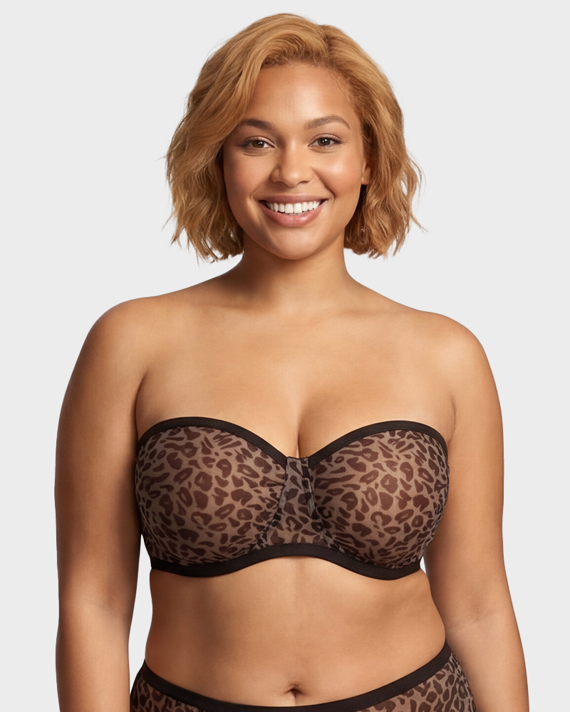 Alorin™ Strapless Mesh Underwire Balconette Bra