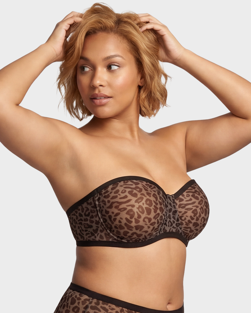 Alorin™ Strapless Mesh Underwire Balconette Bra