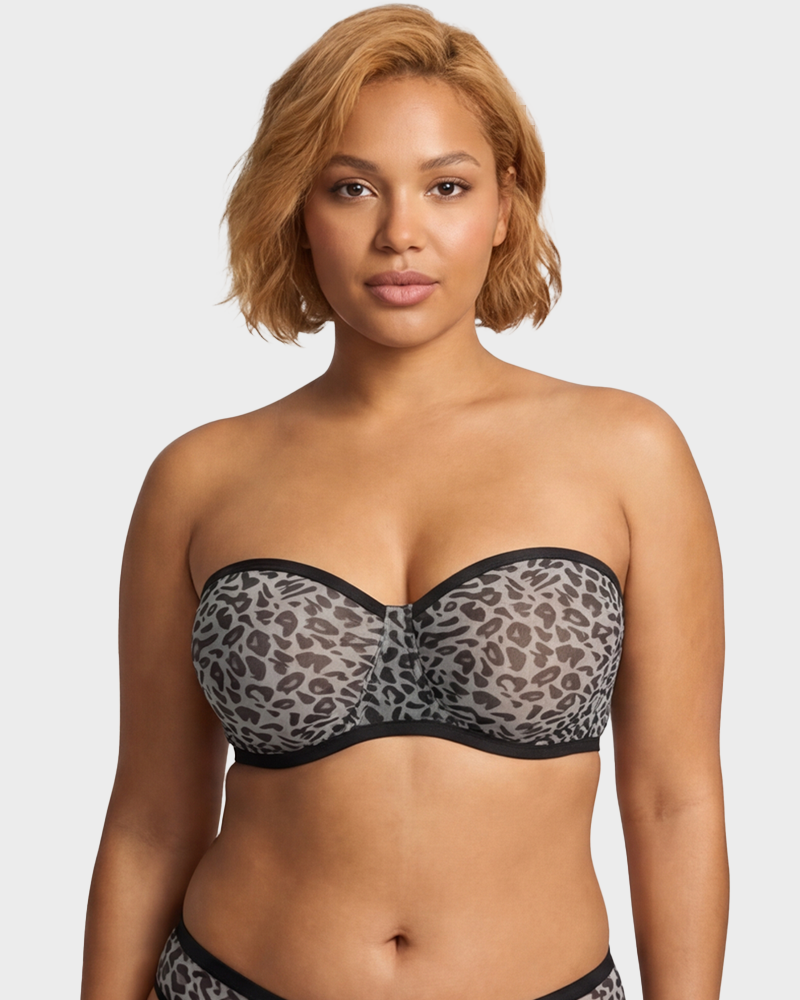 Alorin™ Strapless Mesh Underwire Balconette Bra