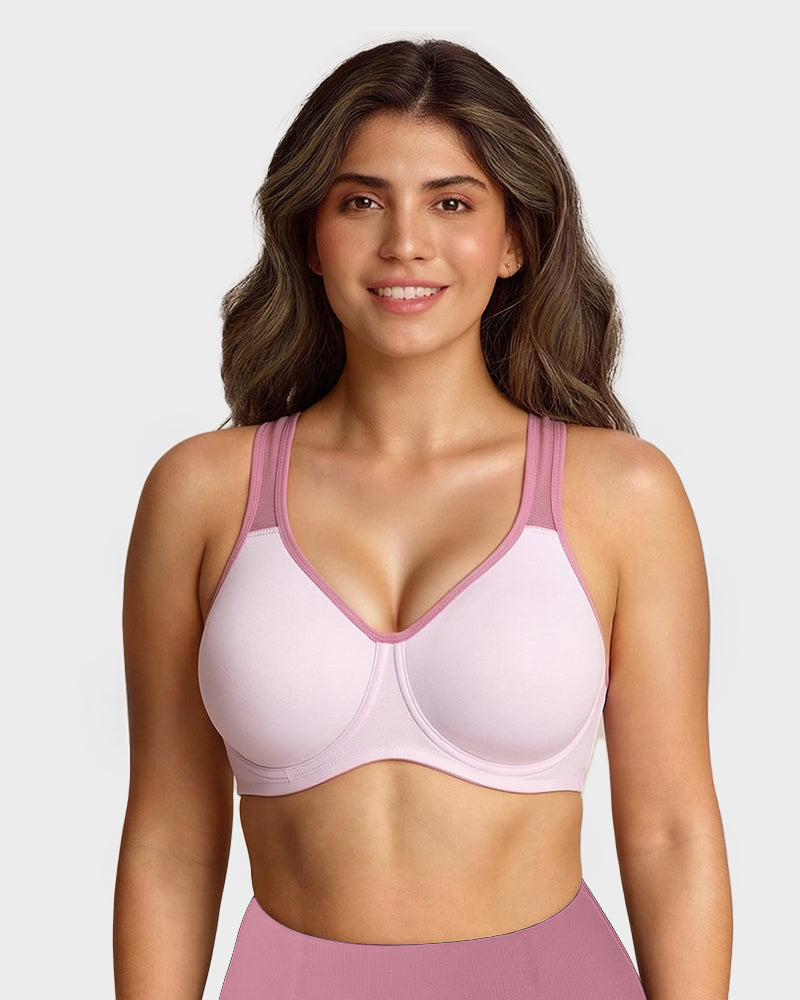 Alorin™ Unlined External Underwire Full Coverage Sports Bra