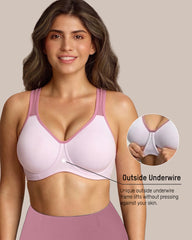 Alorin™ Unlined External Underwire Full Coverage Sports Bra
